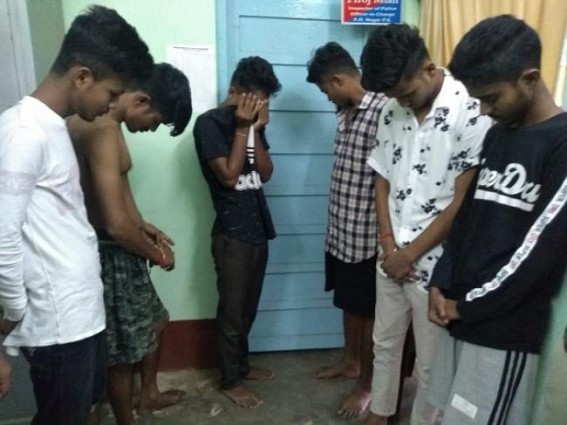 6 brown sugar carrying youths held in Tripura